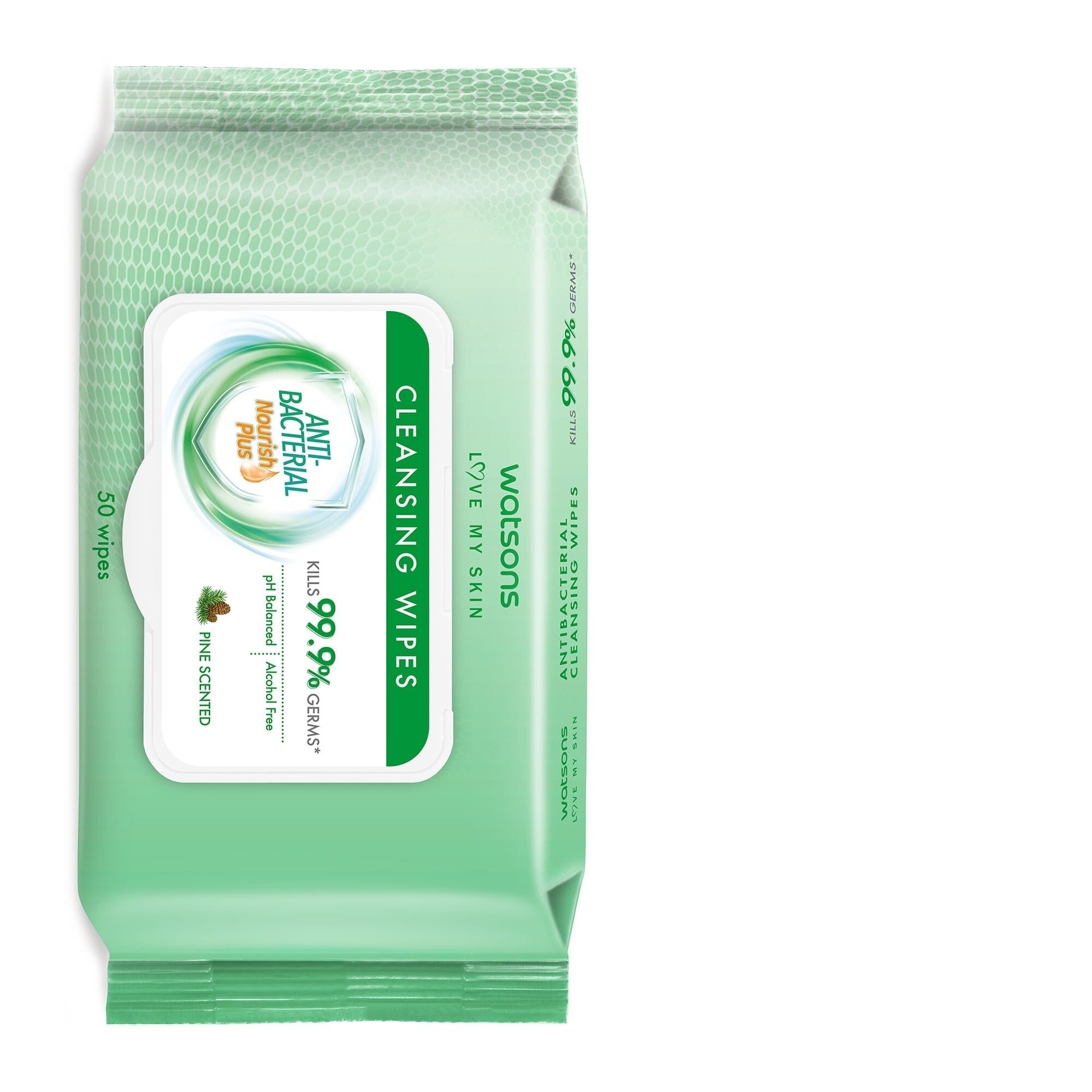 Antibacterial Cleansing Wipes Pine Scented 50s