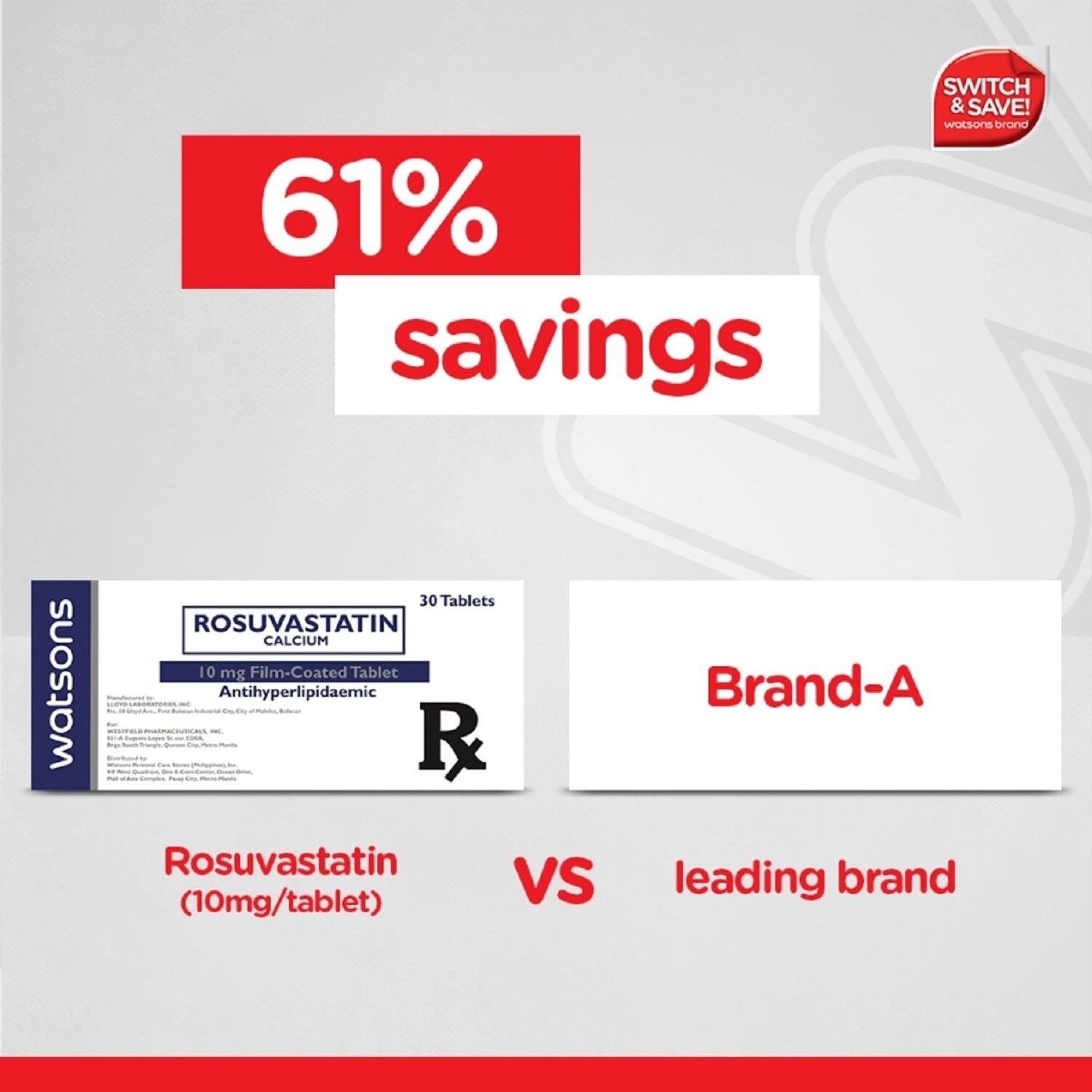 Rosuvastatin Calcium 10mg 1 Film-Coated Tablet [PRESCRIPTION REQUIRED]