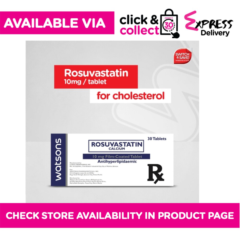 Rosuvastatin Calcium 10mg 1 Film-Coated Tablet [PRESCRIPTION REQUIRED]