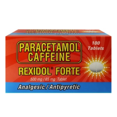 REXIDOL Rexidol Forte 500mg/65mg 1 Tablet (Paracetamol + Caffeine)