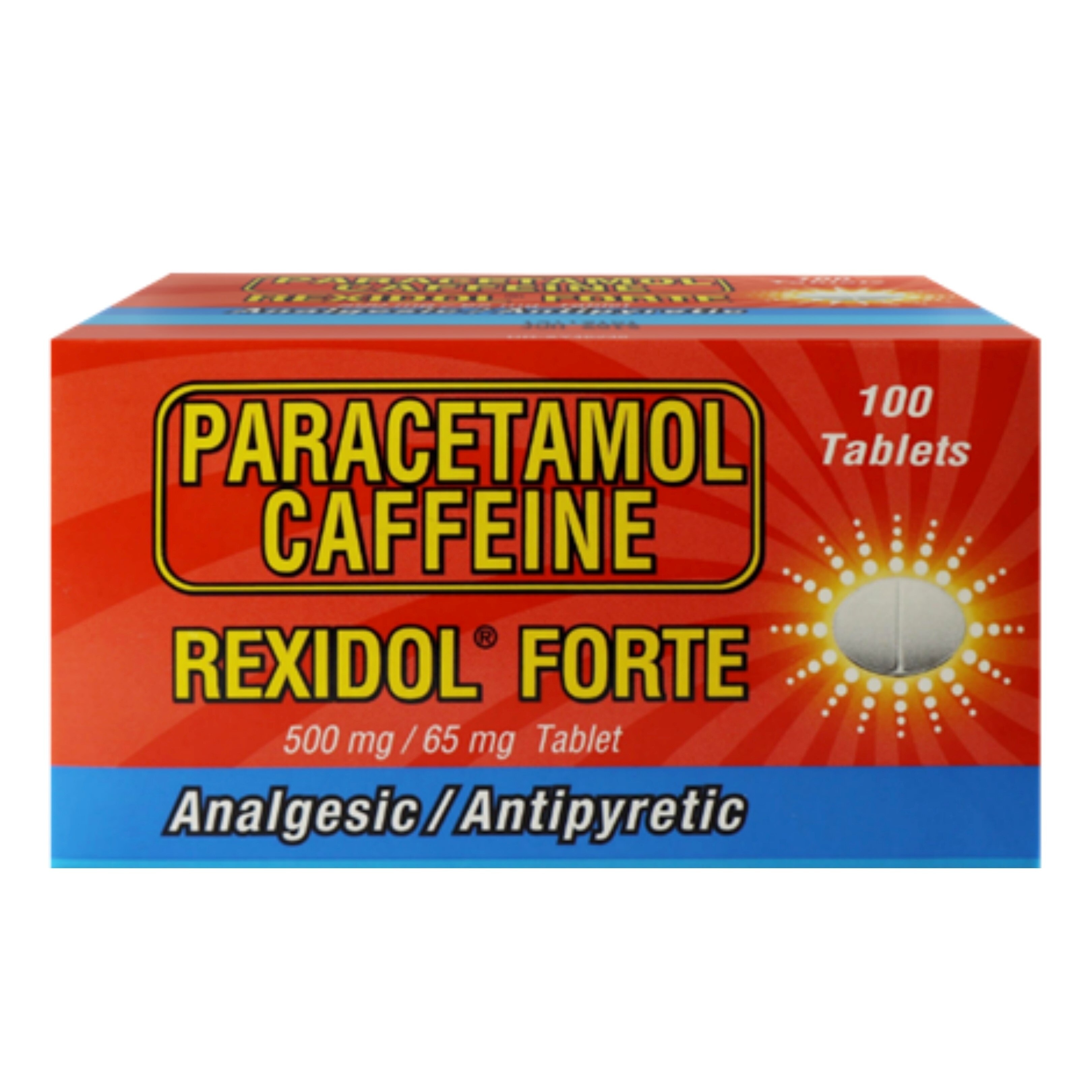 Rexidol Forte 500mg/65mg 1 Tablet (Paracetamol + Caffeine)