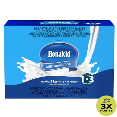 BONAKID Stage 3 Powdered Milk Drink For Children 1 to 3 Years Old Bag in Box 2kg (400g x 5)