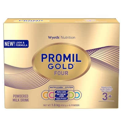 PROMIL Gold® Four Powdered Milk Drink For Pre-Schoolers Over 3 Years Old Bag in Box 1.8kg (450g x 4)