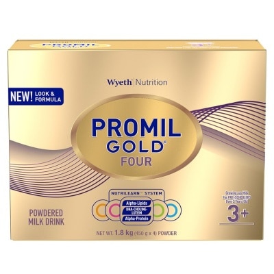 PROMIL Gold® Four Powdered Milk Drink For Pre-Schoolers Over 3 Years Old Bag in Box 1.8kg (450g x 4)