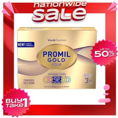 PROMIL Gold® Four Powdered Milk Drink For Pre-Schoolers Over 3 Years Old Bag in Box 1.8kg (450g x 4)