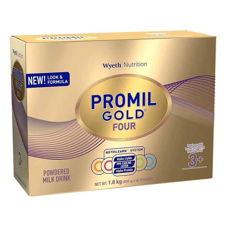 Gold® Four Powdered Milk Drink For Pre-Schoolers Over 3 Years Old Bag in Box 1.8kg (450g x 4)