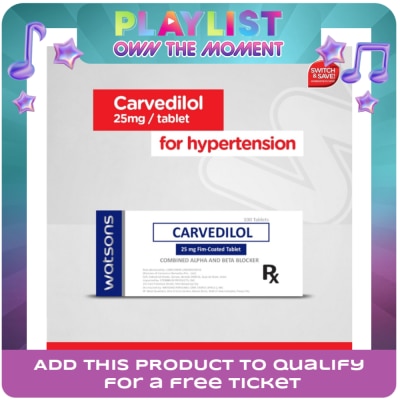 WATSONS GENERICS - Carvedilol 25 mg Tablet [PRESCRIPTION REQUIRED]