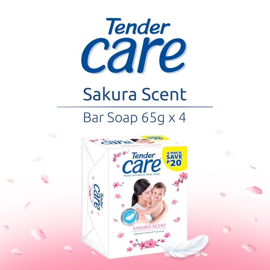 Sakura Scent Hypo-Allergenic Baby Soap 65gx4