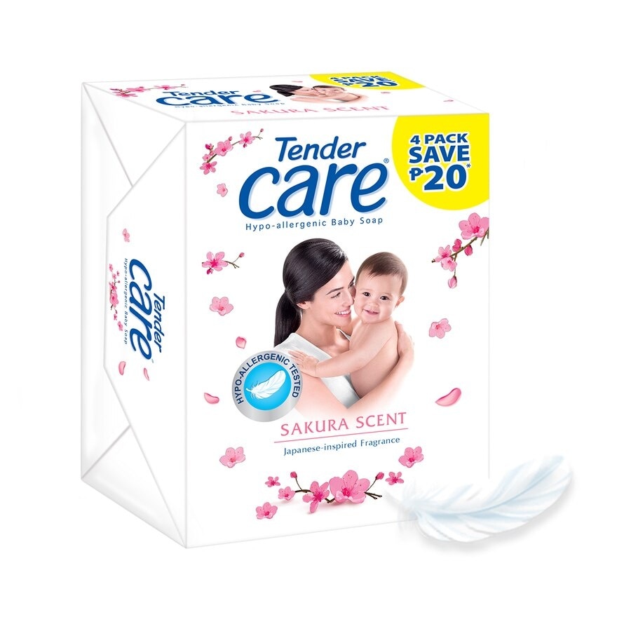 Sakura Scent Hypo-Allergenic Baby Soap 65gx4