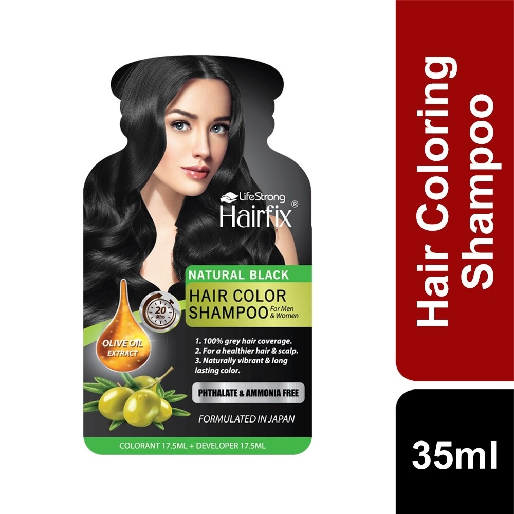 Natural Black Hair Color Shampoo 35ml