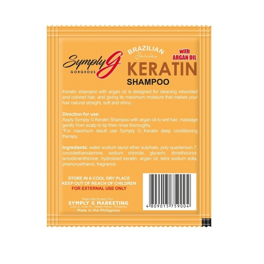 Keratin Shampoo With Argan Oil 22ml