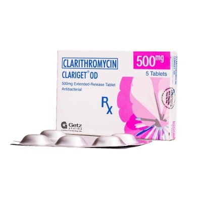 CLARIGET Clarithromycin 500mg 1 Tablet