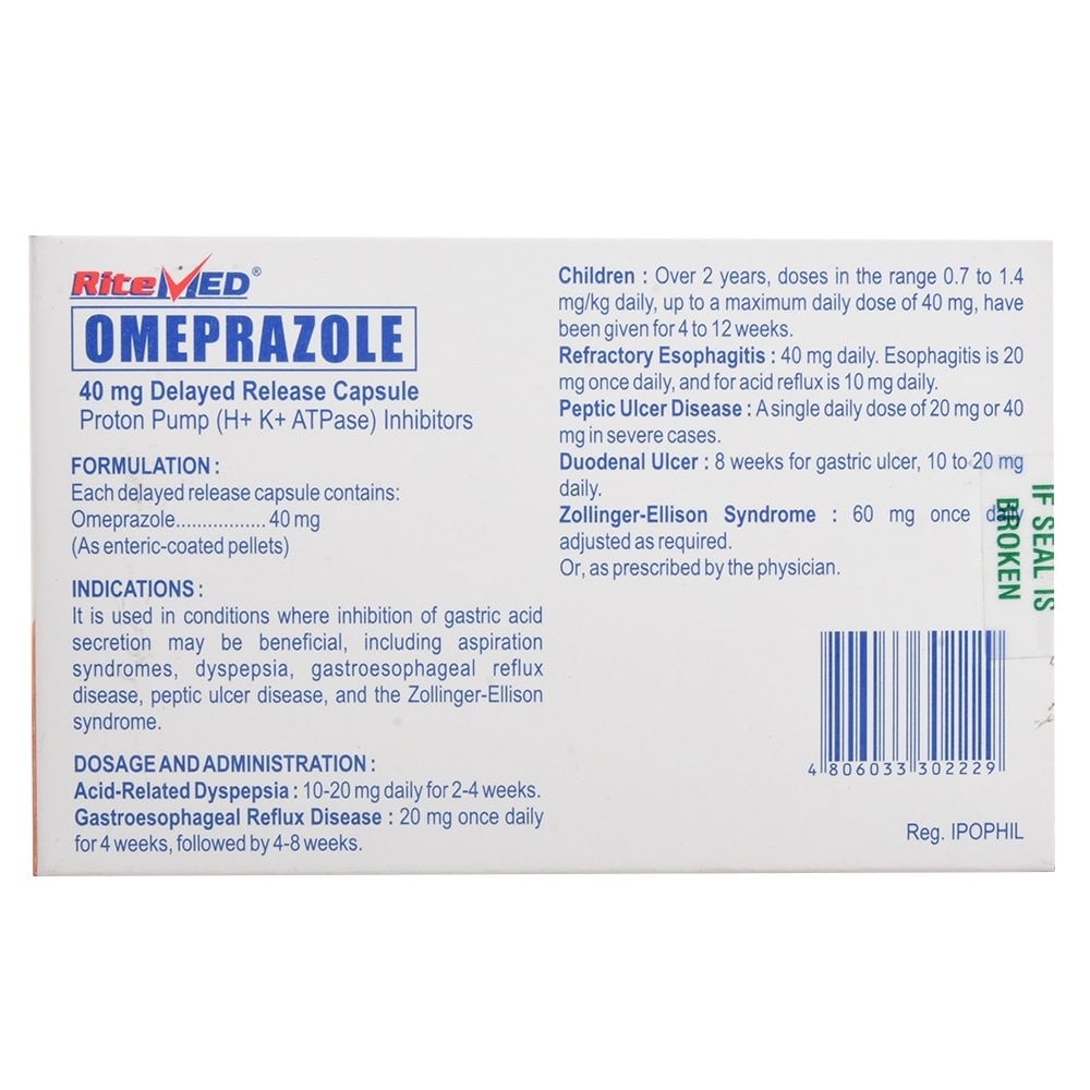 Omeprazole 40mg 1 Capsule [PRESCRIPTION REQUIRED]