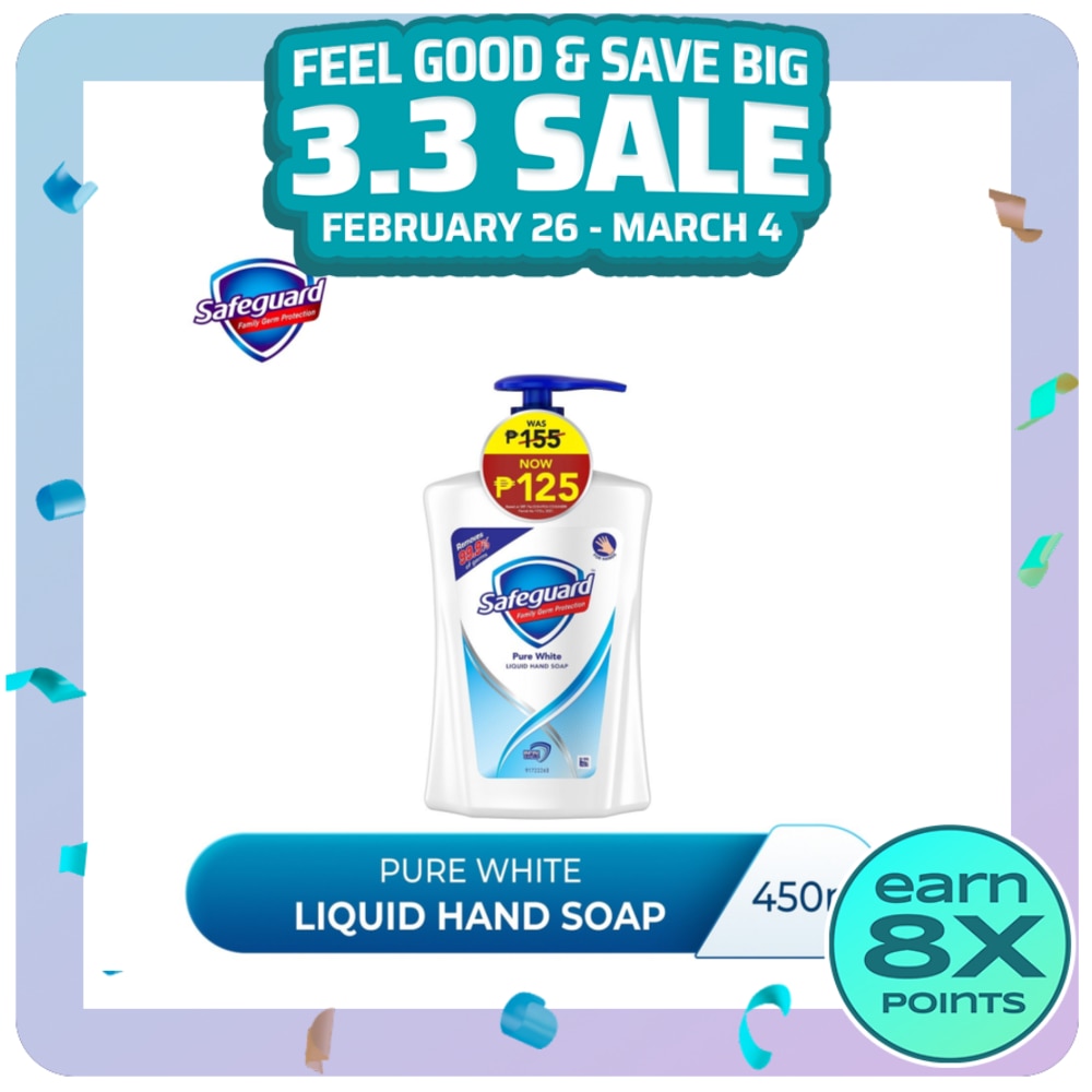 SAFEGUARD SAFEGUARD Pure White Liquid Hand Soap 450mL x 1