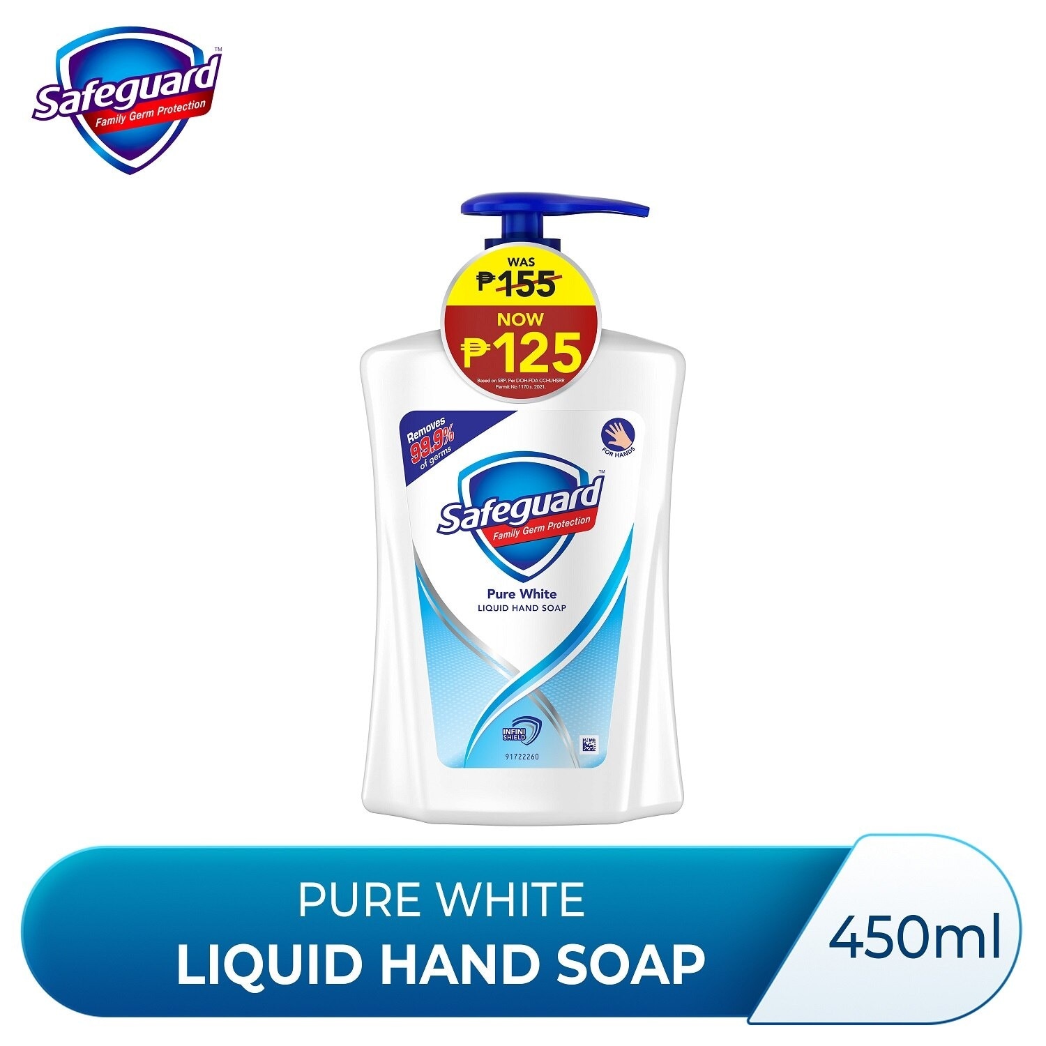 Pure White Liquid Hand Soap 450mL