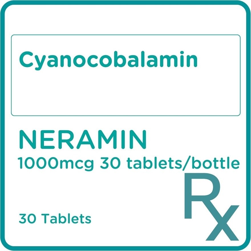 Cyanocobalamin 1000 mcg 30 tablets/bottle [Prescription Required]