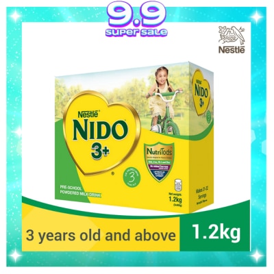 NIDO 3+ Powdered Milk Drink for Pre-Schoolers Above 3 Years Old 1.2kg
