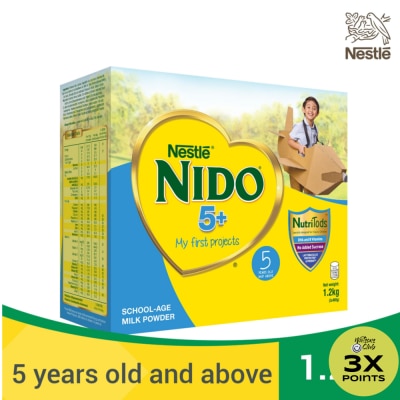NIDO 5+ Powdered Milk Drink for Pre-Schoolers Above 3 Years Old 1.2kg