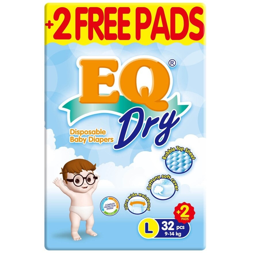 Dry Disposable Baby Diapers L 32s