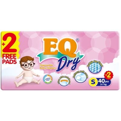 EQ Dry Disposable Baby Diapers S 40s