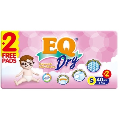 EQ Dry Disposable Baby Diapers S 40s