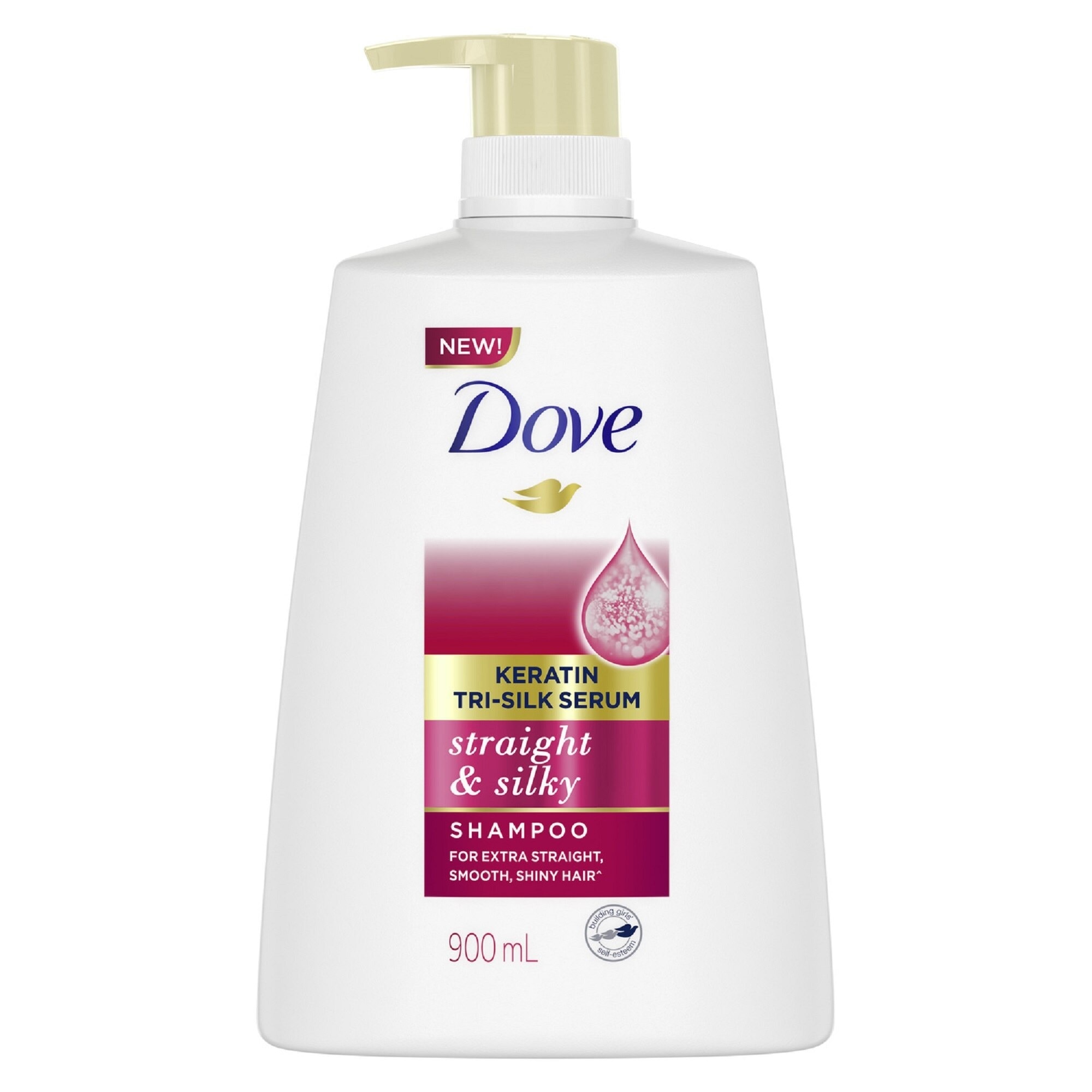 DOVE Bio-Keratin Straight and Silky Shampoo 900mL