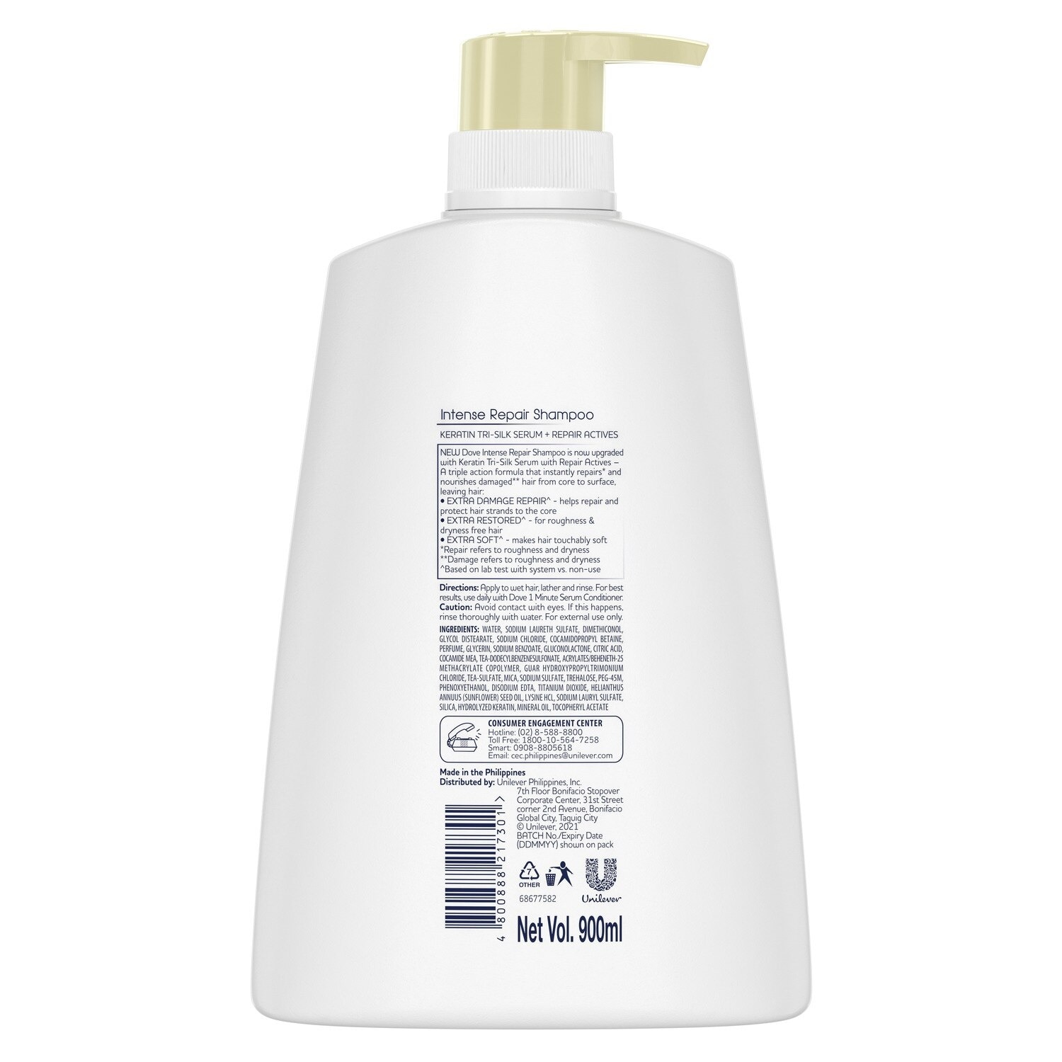 DOVE Ceramide Intense Repair Shampoo 900mL