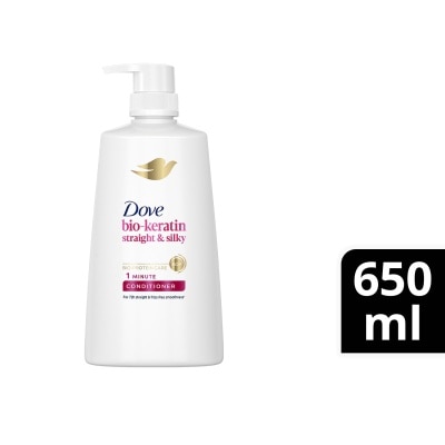 DOVE DOVE Bio-Keratin Straight and Silky 1 Minute Conditioner 650mL