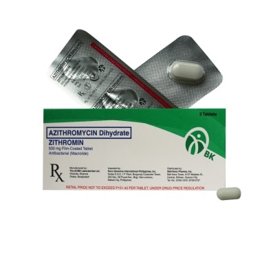 ZITHROMIN Azithromycin Dihydrate 500Mg 1 Film-Coated Tablet [Prescription Required]