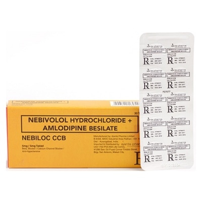 NEBILOC CCB Amlodipine Besilate + Nebivolol Hydrochloride 5mg 5mg 1 Tablet [PRESCRIPTION REQUIRED]