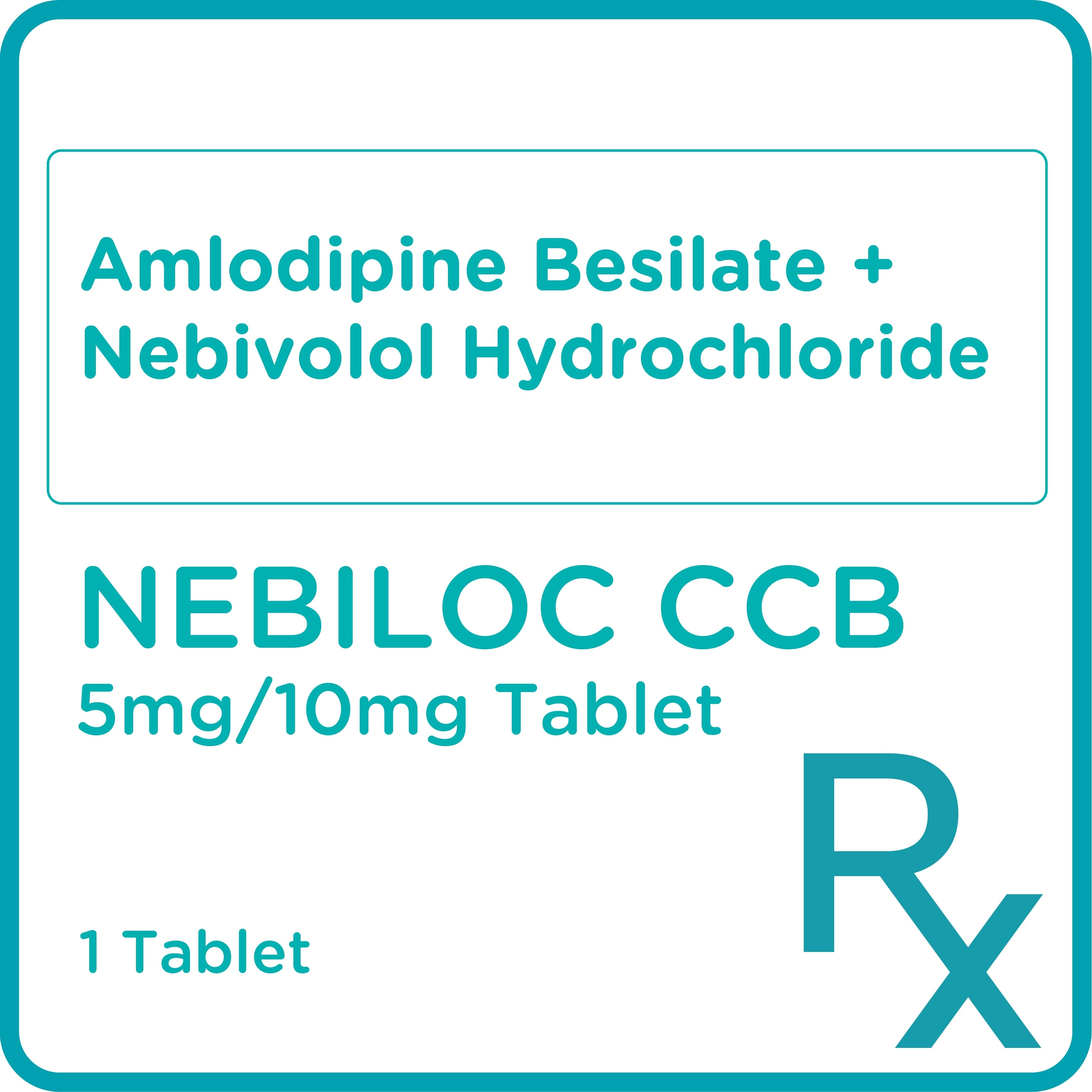 Amlodipine Besilate + Nebivolol Hydrochloride 5mg 10mg 1 Tablet [PRESCRIPTION REQUIRED]