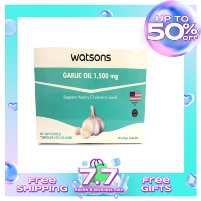 WATSONS GENERICS Garlic Oil 1500mg 1 Softgel Capsule