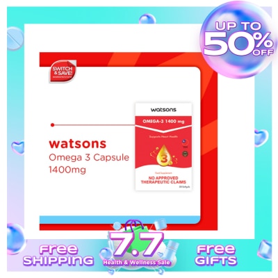 WATSONS GENERICS Omega 3 Softgel Capsule 1400mg x 30 Capsules