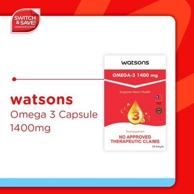 WATSONS GENERICS Omega 3 Softgel Capsule 1400mg x 30 Capsules