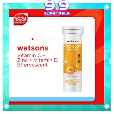 WATSONS GENERICS Vitamin C + Zinc + Vitamin D 2500mg per Effervescent Tablet