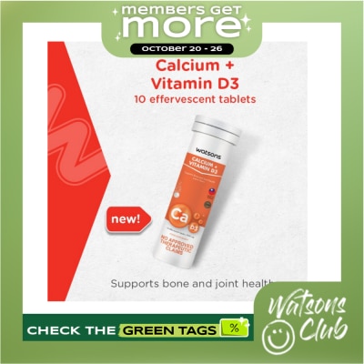 WATSONS GENERICS Calcium + Vitamin D3 2500mg per Effervescent Tablet image