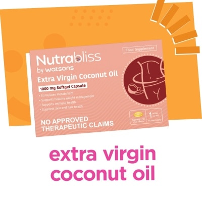 NUTRABLISS WS Extra Virgin Coconut Oil 1 Softgel Capsule