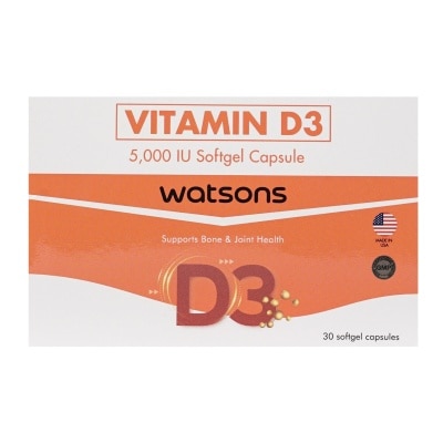 WATSONS GENERICS Vitamin D3 1 Softgel Capsule