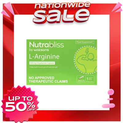 NUTRABLISS WS L-Arginine 500mg Vegetarian Capsule 1 Capsule