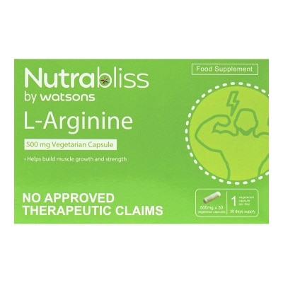 NUTRABLISS WS L-Arginine 500mg Vegetarian Capsule 1 Capsule