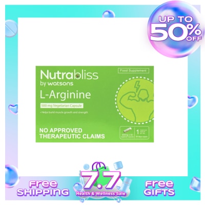 NUTRABLISS WS L-Arginine 500mg Vegetarian Capsule 1 Capsule