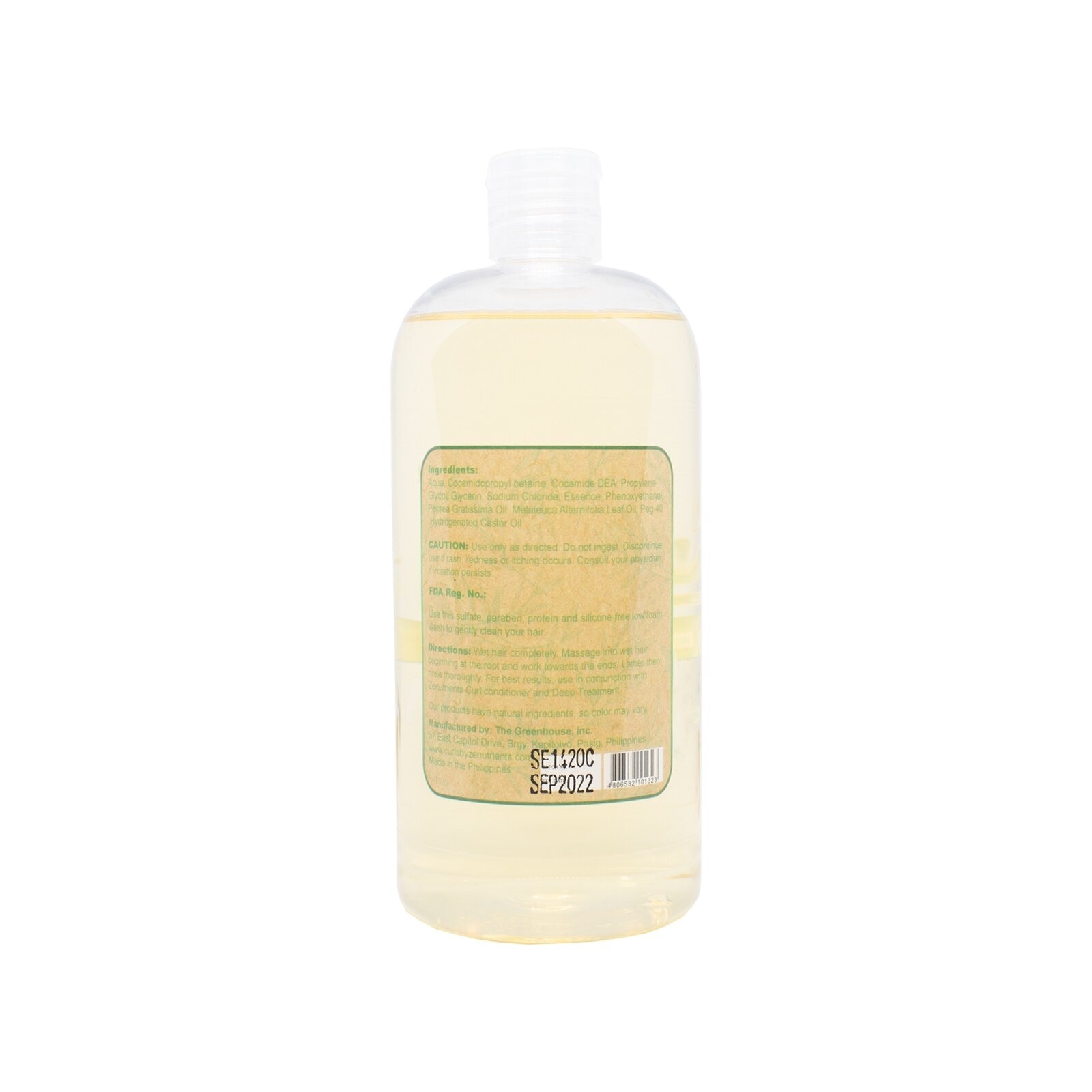 Zenutrients Shampoo Protain-Free Shampoo with Avocado & Tea Tree 500ml