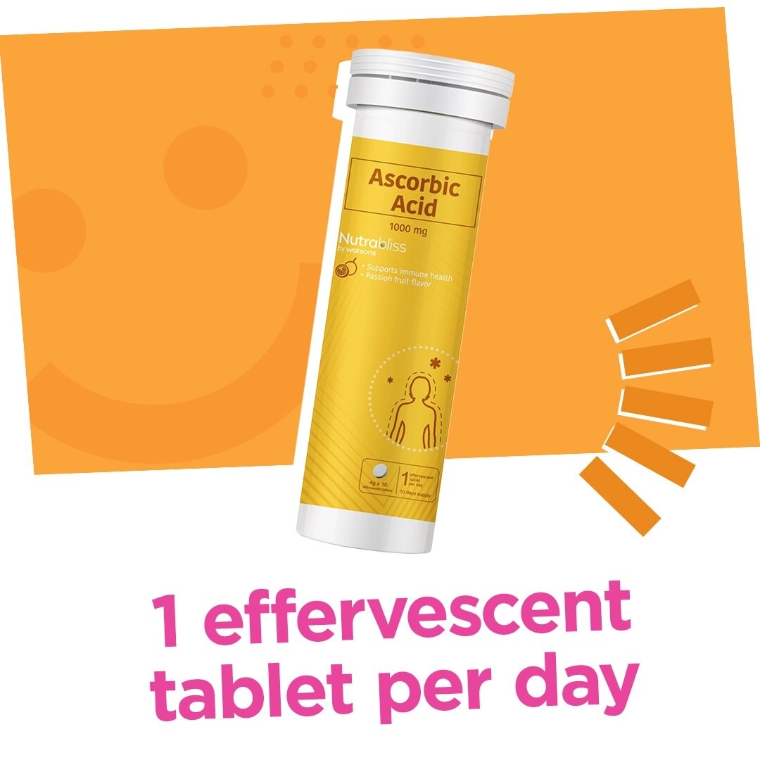 Ascorbic Acid 1000mg x 10 Effervescent Tablets