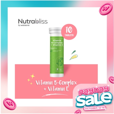 NUTRABLISS WS Vitamin B Complex + Vitamin E 2500mg 1 Effervescent Tablet x10 image