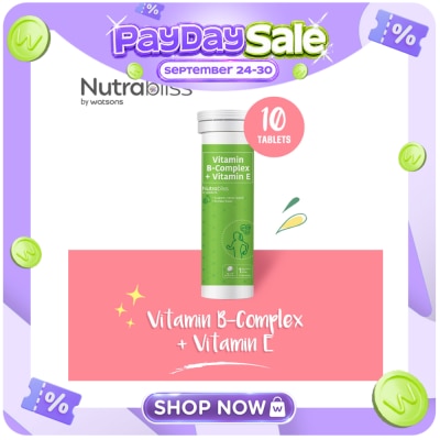 NUTRABLISS WS Vitamin B Complex + Vitamin E 2500mg 1 Effervescent Tablet x10 image
