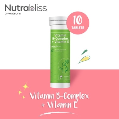 NUTRABLISS WS - Vitamin B-Complex + Vitamin E 2500mg 1 Effervescent Tablet x10 image