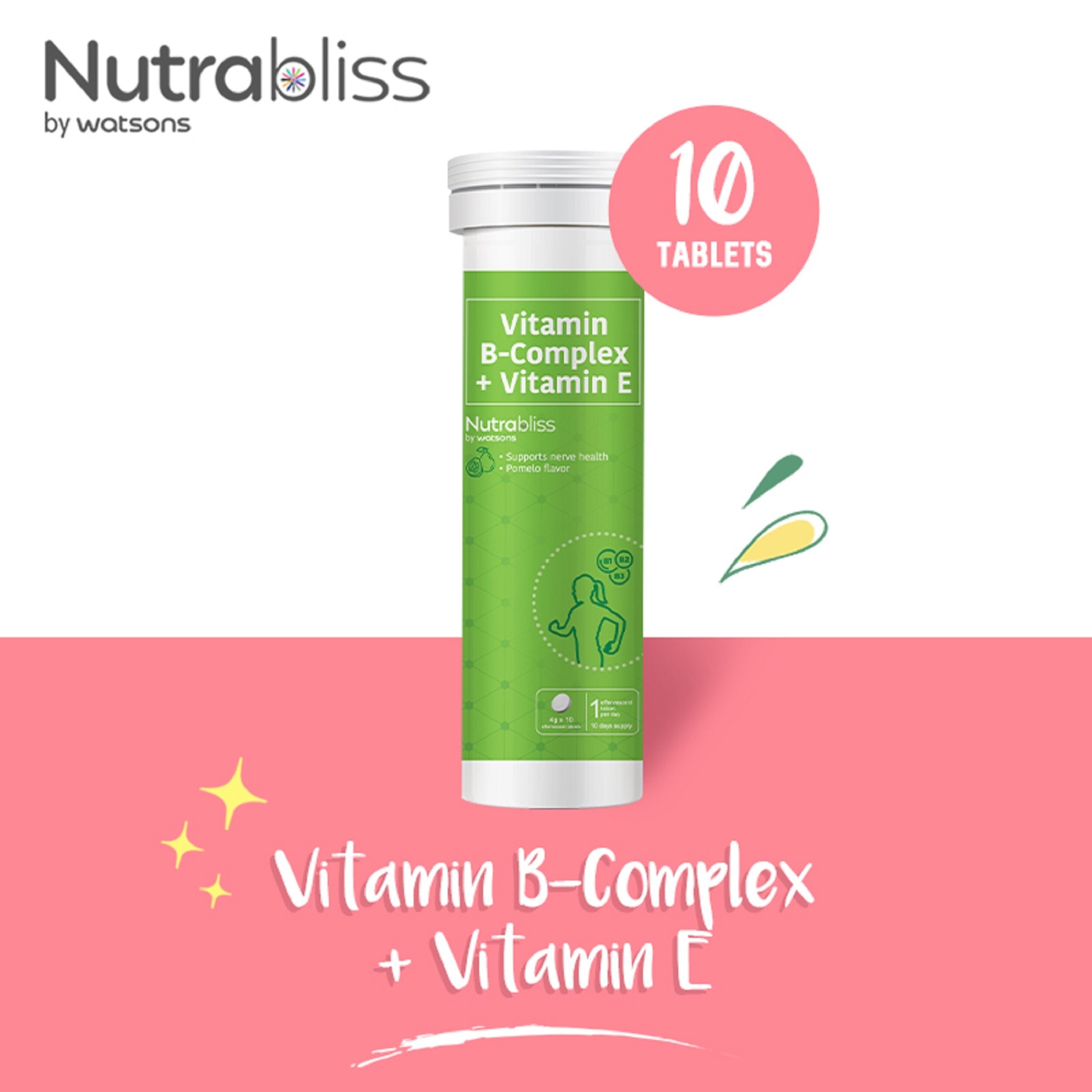 Vitamin B-Complex + Vitamin E 2500mg 1 Effervescent Tablet x10 image