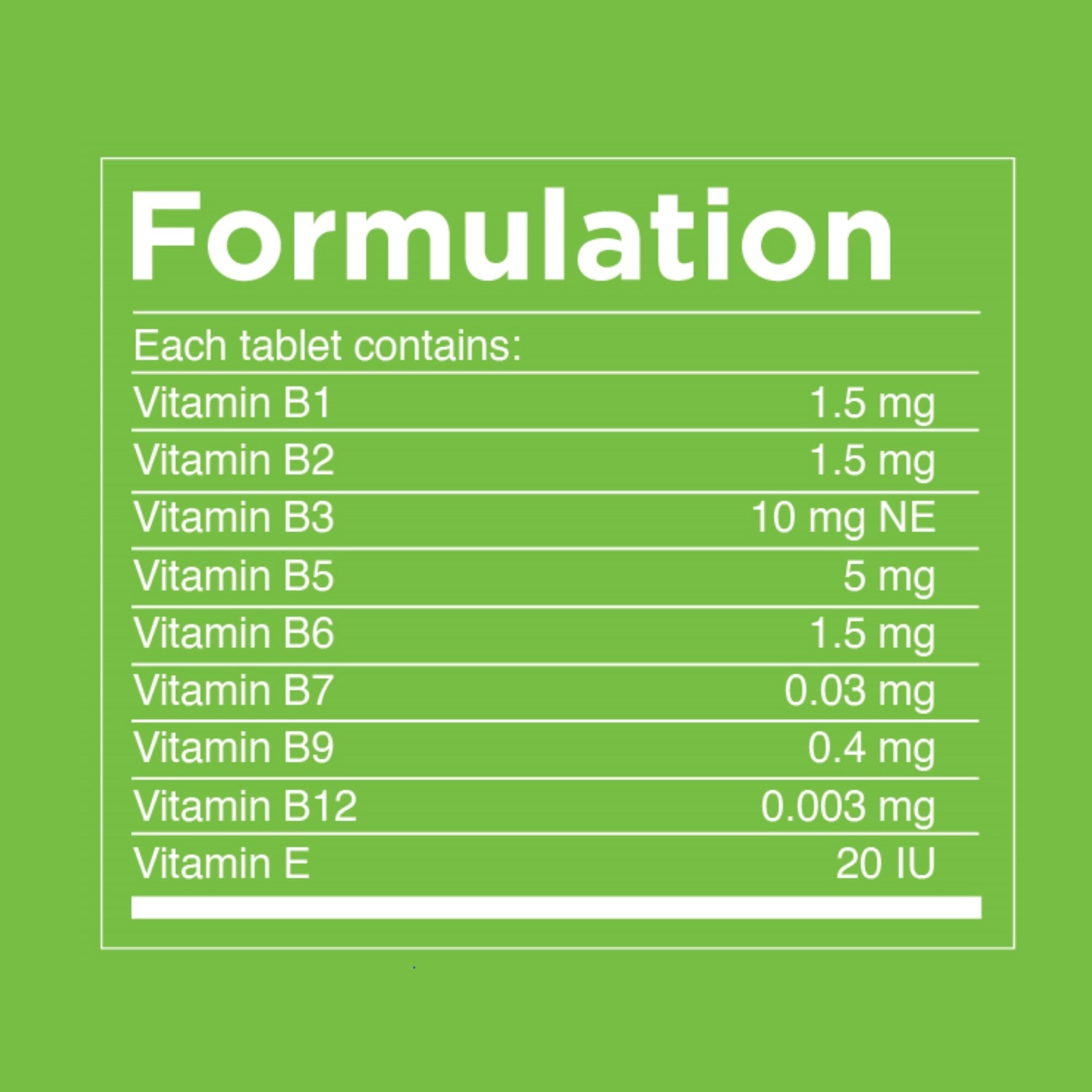 Vitamin B-Complex + Vitamin E 2500mg 1 Effervescent Tablet x10 image