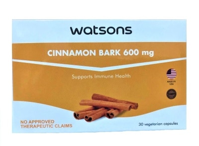 WATSONS GENERICS Cinnamon Bark 600mg 1 Vegetarian Capsule