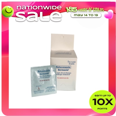 DERMAZOLE - DERMAZOLE Ketoconazole Antidandruff Shampoo Sachet 8ml